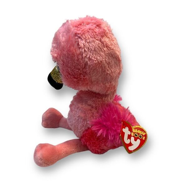 Ty Beanie Boos Gilda Pink Flamingo Stuffed Animal - Picture 2 of 5